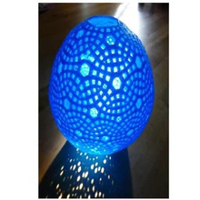 calado de huevos photophore.casa.paisaje.la lámpara.la vela del frasco.polymakerchallenge 3d print model - Mito3D