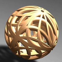 openworked spherical pendant jewelry jewellery 3d print model - Mito3D