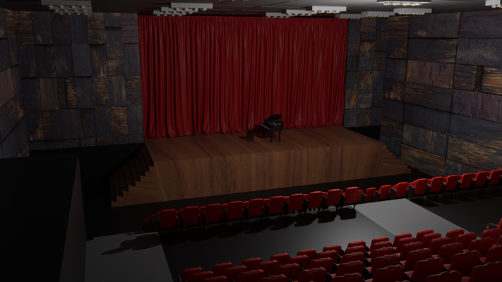 oper haus sitz theater publikum auditorium konzert film musik kino arena halle artdeco performance scheinwerfer feld konferenz klavier 3d print model - Mito3D