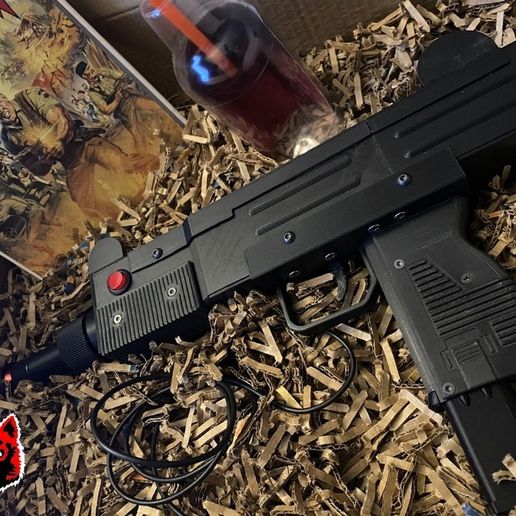 operación lobo asalto arma pistola shell gun4ir artilugio 1980s arcada cáscara ligero taito uzi vídeo juegos 3D print model - Mito3D