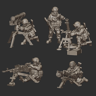opfor moderno estático armas 15mm jogo guerra atgm agl metralhadora Fria equipe ianque sasm 3d print model - Mito3D