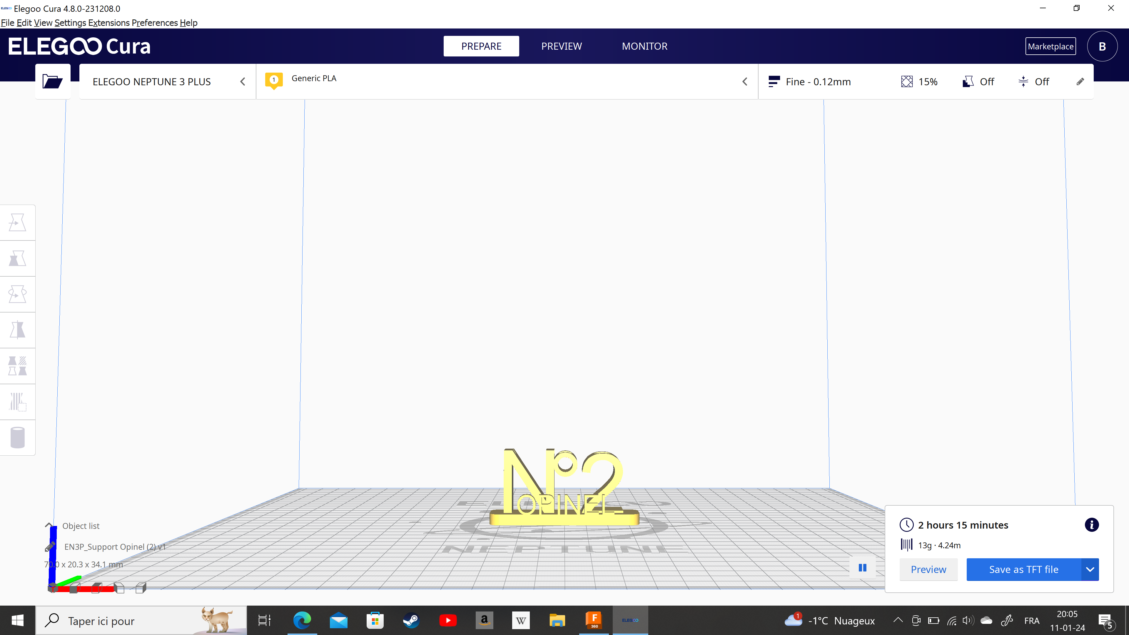 opinel titulares 2 7 3D print model - Mito3D