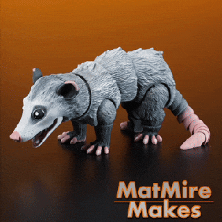 opossum articulated fidget figure 3mf included cute flexi 3d print model - Mito3D