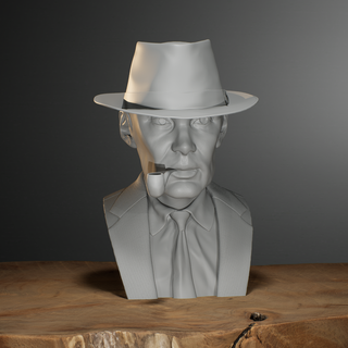 oppenheimer cillian murphy busto Oppenheimer Cillian actor película cine 3d print model - Mito3D
