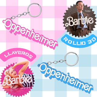 oppenheimer - barbie keychain 2023 pink blonde 3d print model - Mito3D
