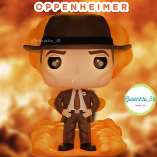 Oppenheimer funko popular explosión nuclear película 3d print model - Mito3D