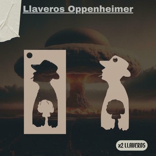 Oppenheimer clé anneaux Jeux nucléaire bombe atomique l'homme silhouette homme costume 3d print model - Mito3D