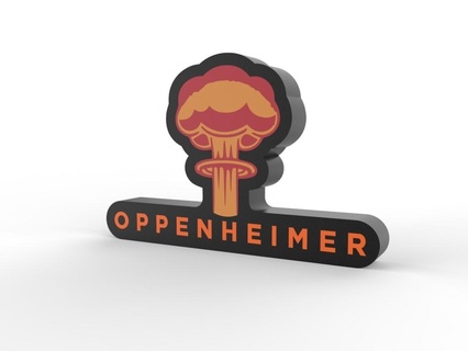 Oppenheimer Rio ria conduziu luminária Oppenheimer Barbie filme nuclear bombear caixa luz Luminaria 3d print model - Mito3D