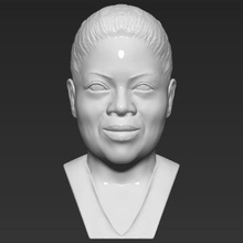 oprah winfrey 3d baskı hazır stl n büstü sanat hollywood karakter ünlü Oscar aktris heykelcik minyatür heykel Heykeli 3d print model - Mito3D