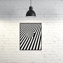 optique illusion2d art 2d pochoir mur 3d print model - Mito3D
