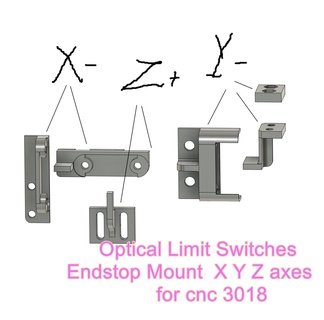optical limit switches endstop mount axes cnc 3018 3024 3040 2410 max alu series switch laser grbl candle arduino end-limits end-switches alu-max tool wood router engraver pcb machine 3d print model - Mito3D