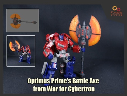 optimus prime's battle axe transformers war cybertron 3d print model - Mito3D