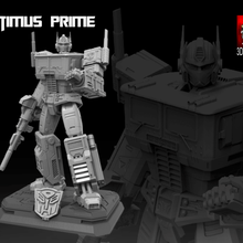 optimus prime figura art el robot los transformadores autobots diorama 3d print model - Mito3D