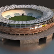 optus stade de l'architecture la zone jouer l'arène balle chauve-souris sol sport les sports cricket 3d print model - Mito3D