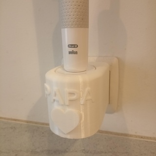 oral b suporte banho escovas dente parede monte escova 3d print model - Mito3D