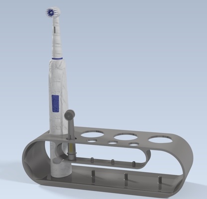 oral brosse dents titulaire soutien accueil maison salle bains conception 3d print model - Mito3D