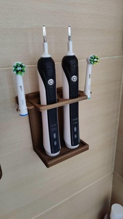 oral b toothbrush holder v2 toothpaste art decoration colgate 3d print model - Mito3D