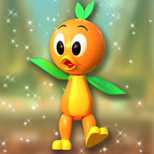 laranja pássaro inspirado açao figura arte Disney brinquedo Magia reino florida 3d print model - Mito3D