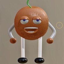 Portakal şekil heykelcik meyve eğlence 3d print model - Mito3D