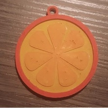 orange keychain various fruit tropical 3d print model - Mito3D