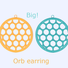 orb earring jewelry hoops big earrings idealab pendant geometric 3d print model - Mito3D