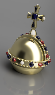 orbe santo mano granada alquimia envase secreto botella oro montículo pitón 3d print model - Mito3D