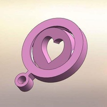 l'orbite de l'amour charme divers supportless ornement bijoux cœur 3d 3d print model - Mito3D