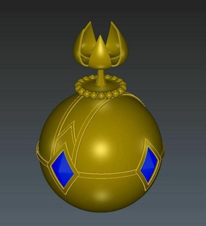 orb scepter coronation gold 3d print model - Mito3D