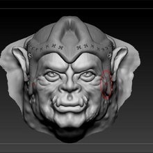 orco busto cabeza demonio Arte fantasía 3d print model - Mito3D