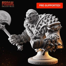 orc - bhorlok bust dungeons dragons hero quest art dungeonsanddragons heroquest epic fantasy boardgame tabletop primal d&d 3d print model - Mito3D