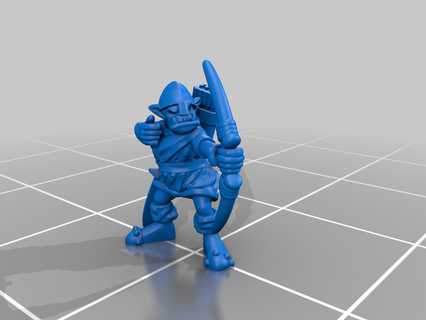 orc archers Game 28mm dnd miniature miniatures fantasy infantry minis orcs and goblins rpg makers wargame model warhammer toy game 3d print model - Mito3D