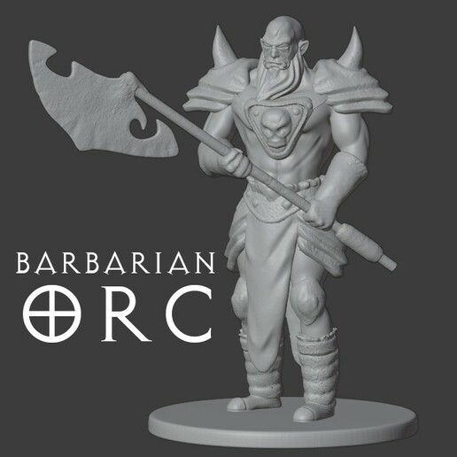 orc barbarus role game barbarian barbaric dungeons and dragons dyd 3D print model - Mito3D