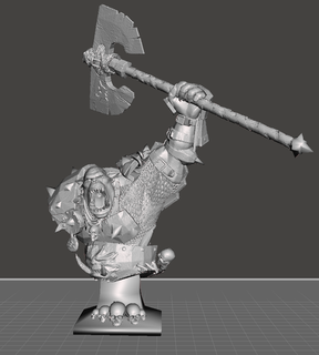 ork büst Warhammer dnd fantezi lotr oyuncak anime hayret cin düşman heykel mimari 3d print model - Mito3D
