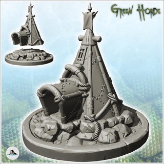 orc canvas tent flag base 8 - ork green horde fantasy beast chaos demon ogre building architecture tabletop miniatures scenery wargame game terrain house accessories warrior rings lotr medieval orcus evil savage waaagh grunt 3d print model - Mito3D