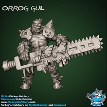 Ork-elite-Einheit-Sterne-Spieler Spiel orc elite star-Spieler die Kettensäge heroische 3d print model - Mito3D