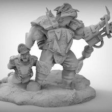 orc chama thrower art 28mm evil figure funny guard hero heroic imperial miniature model ork scale sculpture models 3d print model - Mito3D