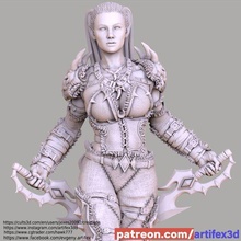orc garona warcraft art dnd miniature toy resin creature fantasy warrior ork games toys wow game 3dmodel 3d print model - Mito3D