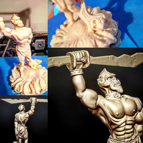 orc gregorsculpt juego hobbit la criatura fantástico escultura de 3d ballena asesina sable anillo señor 3D print model - Mito3D