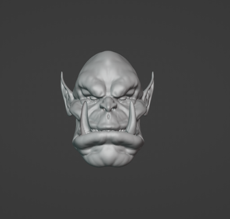 orc head Game monster figures custom 3d print model - Mito3D