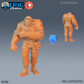 orc henchman dnd miniature tabletop miniatures gaming monster 3d model rpg dndminis stl file Game epic-miniatures dndminiatures 3dprint 3dminiature printedminis 3dprinting dungeon fantasy roleplaying dragon warrior undead pre-supported 3d print model - Mito3D
