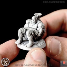 orc lazy peon sleeping game dnd miniature model resin creature fantasy warcraft pre-supported 3d print model - Mito3D