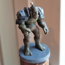 orc leader art le creature in miniatura dungeons dragons 3d print model - Mito3D