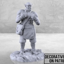 orc monk - tabletop miniature game beast dnd dungeons dragons fantasy gaming humanoid mini rpg toy 3d print model - Mito3D