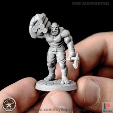 orc peon woodworker game dnd miniature model toy resin creature fantasy warcraft pre-supported lazy worker wood 3d print model - Mito3D