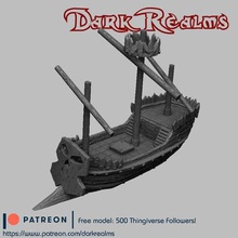 orc bateau de pirate jeu jeux navire donjons dragons 3d print model - Mito3D