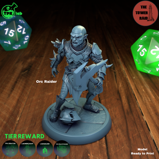 orc raider Game ttrpg rpg tabletop miniature miniatures d&d dnd dungeons dragons fantasy goblin fighter 3d print model - Mito3D