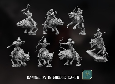 orc rider Game azog legion gundabad hunter troll goblin mesbg lotr hobbit bolg moria mordor sauron 3d print model - Mito3D