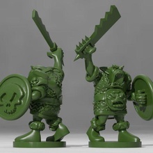 orc sergeant game dnd dungeons dragons mini miniature miniatures toy accessories 3d print model - Mito3D
