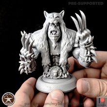 orc shaman bust game dnd miniature model toy resin creature fantasy warcraft pre-supported 3d print model - Mito3D