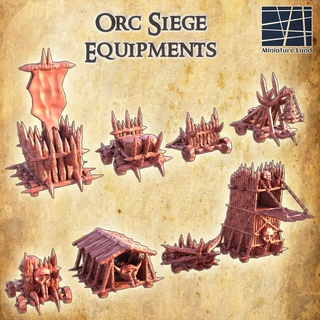 orc siege weapons 28 mm tabletop terrain 3d print model - Mito3D